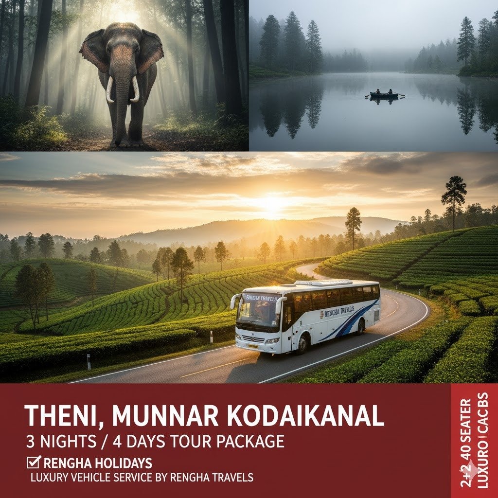 Theni Grand Circuit: Temples, Dams, & Hill Stations Luxury Tour (3 Nights / 4 Days)