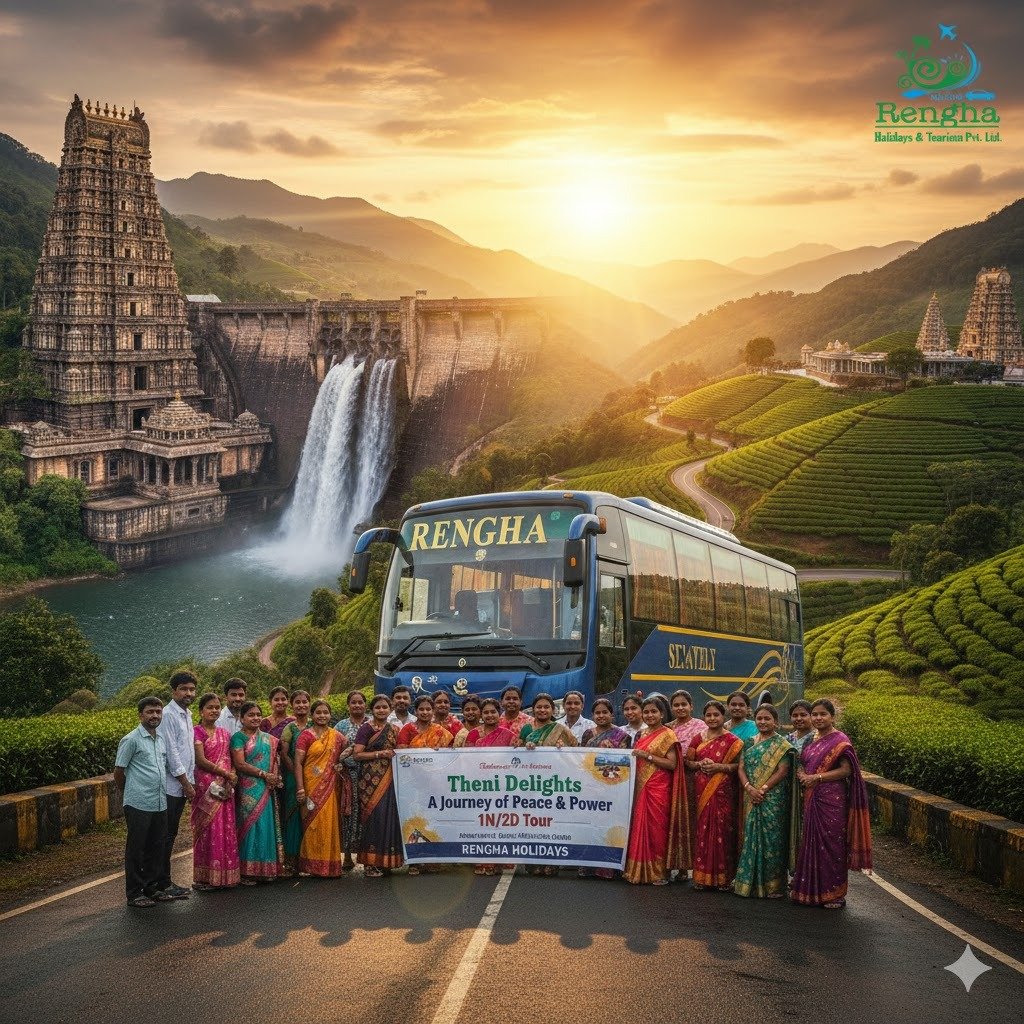 Theni Spiritual & Dam Circuit: A Grand Luxury 2-Day Bus Tour 1 Night / 2 Days Exclusive Tour Package