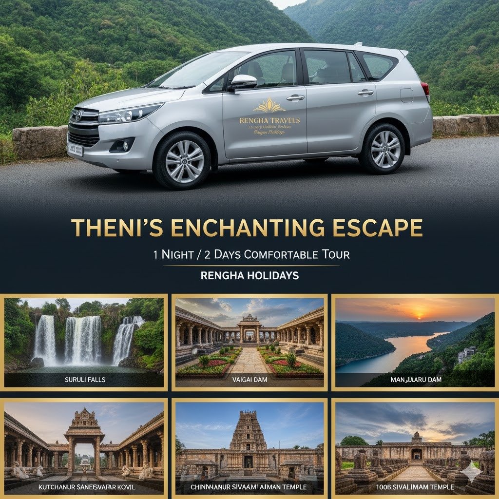 Luxury Theni Spiritual & Scenic Tour: 1 Night / 2 Days SEO Itinerary