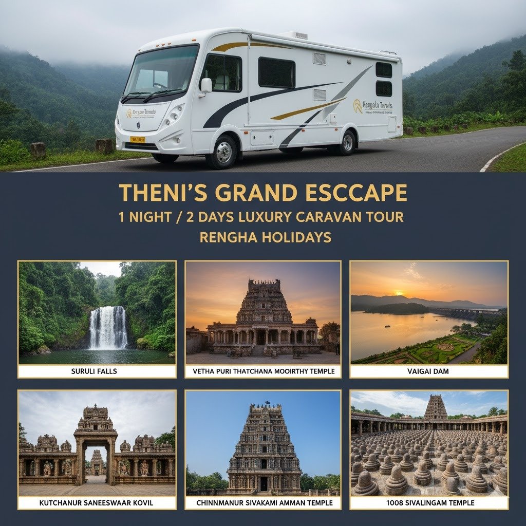 Theni's Grand Escapade: A 1N/2D Luxury Caravan Tour by Rengaha Holidays