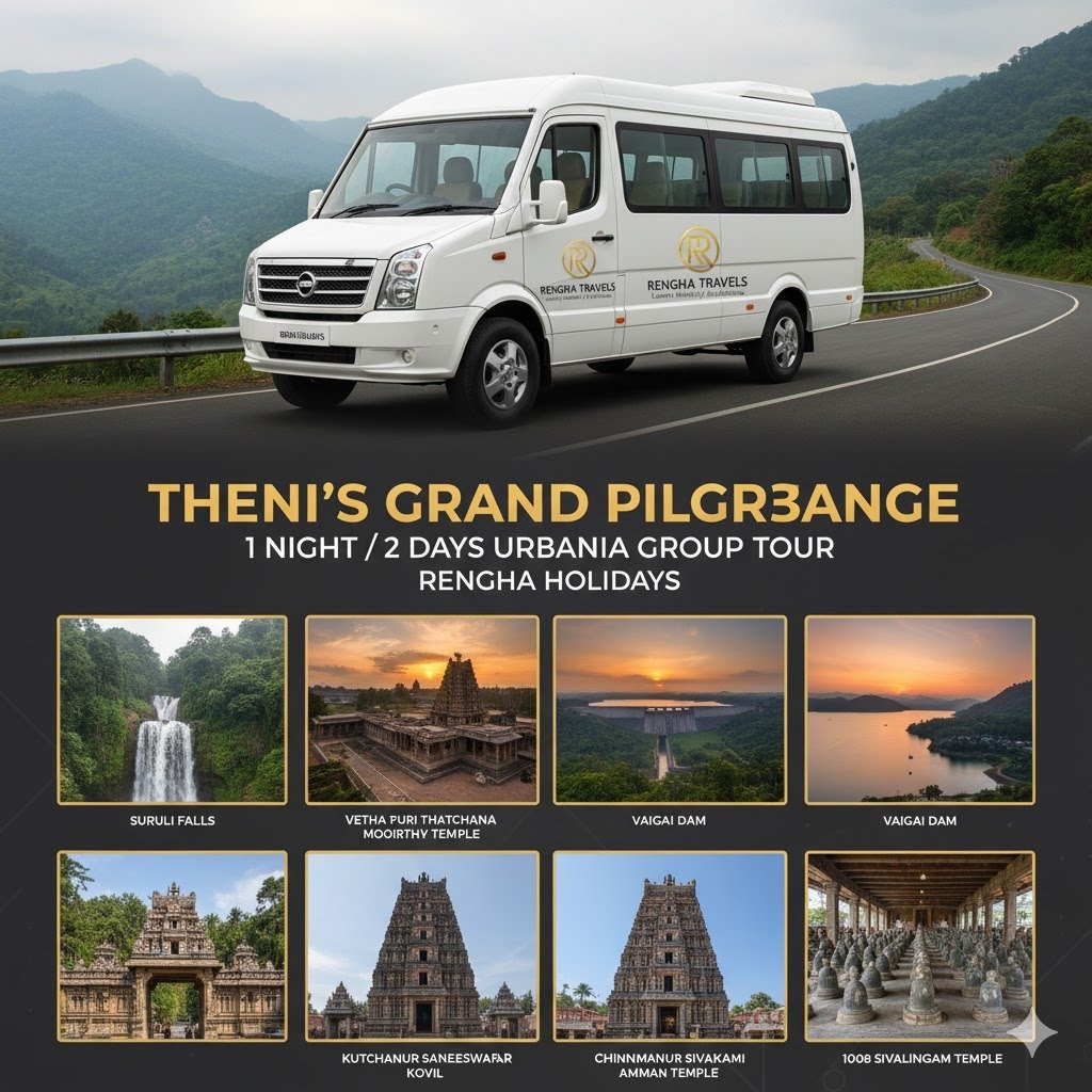 Theni's Grand Pilgrimage: A 1N/2D Urbania Group Tour by Rengaha Holidays