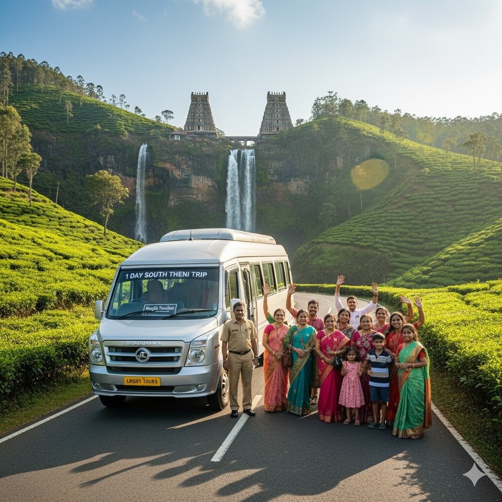 Rengha Holidays: 1-Day Luxury North Theni Trip (10+1 Caravan)