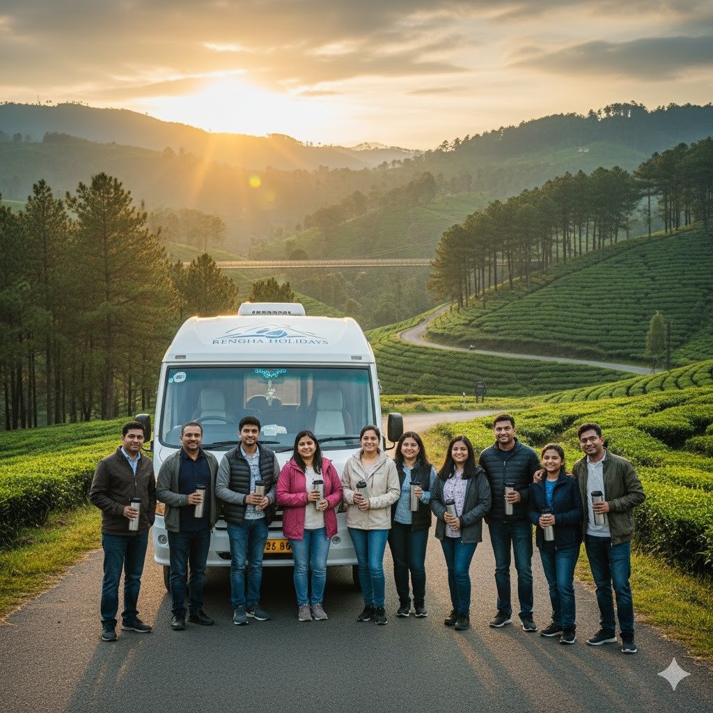 1-Day Vagamon Luxury Trip Itinerary (10+1 Seater Caravan)