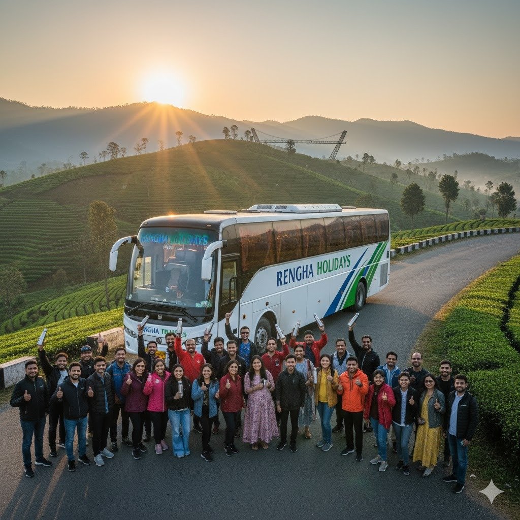 1-Day Vagamon Luxury Trip Itinerary (45-Seater Coach)